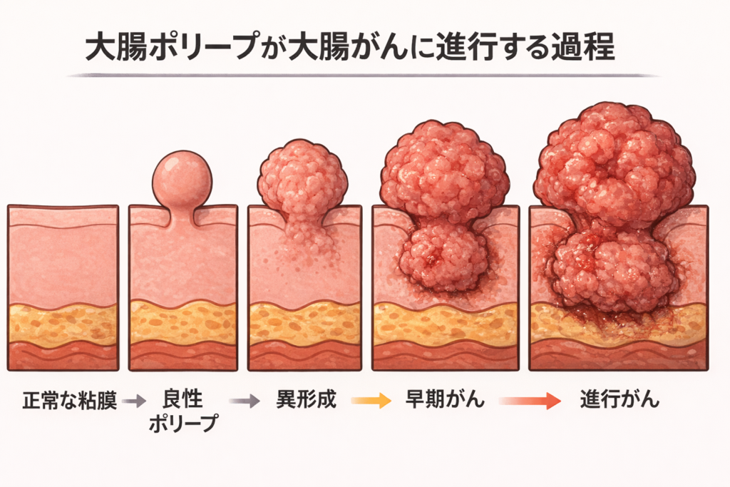 大腸ポリープは放置して大丈夫?がん化するまでの期間と進行ステップ。大腸内視鏡検査の重要性 62 075f877f478c79c5c2265e126c600c07